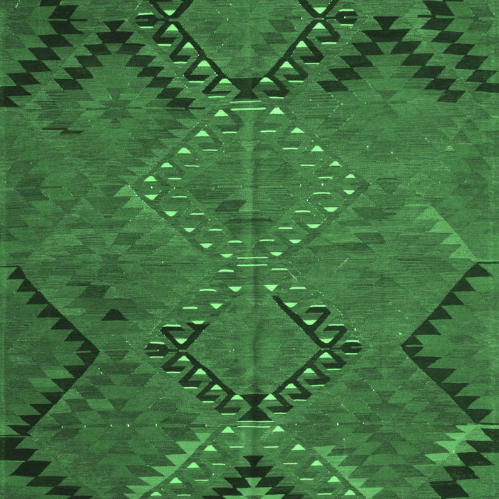 Southwestern Emerald Green Country Rug, tr1325emgrn