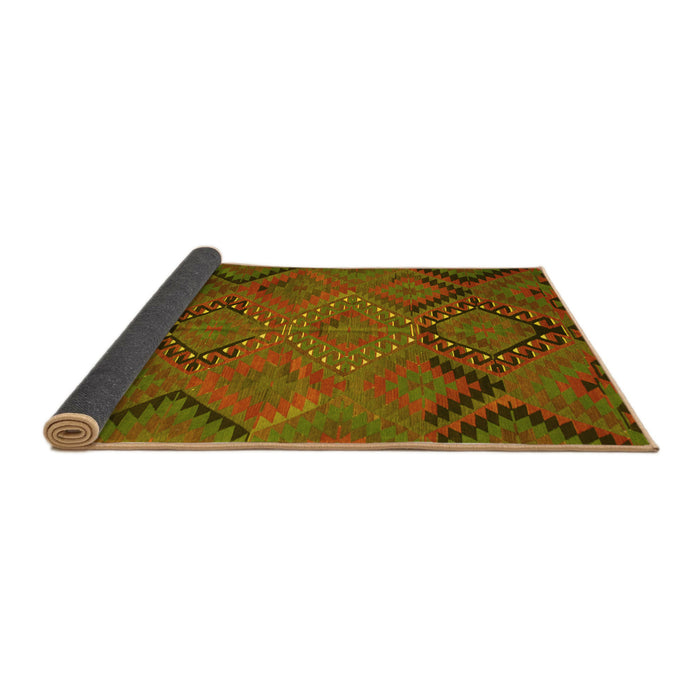 Sideview of Southwestern Yellow Country Rug, tr1325yw