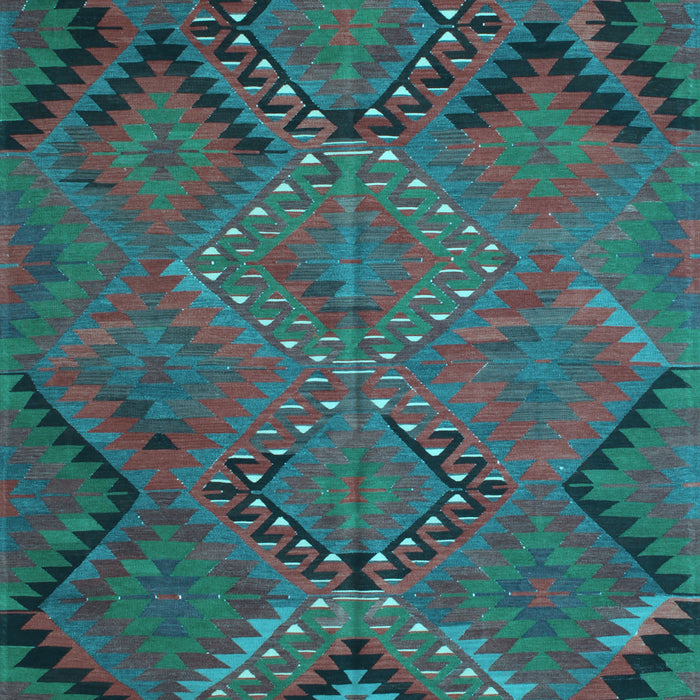 Southwestern Light Blue Country Rug, tr1325lblu
