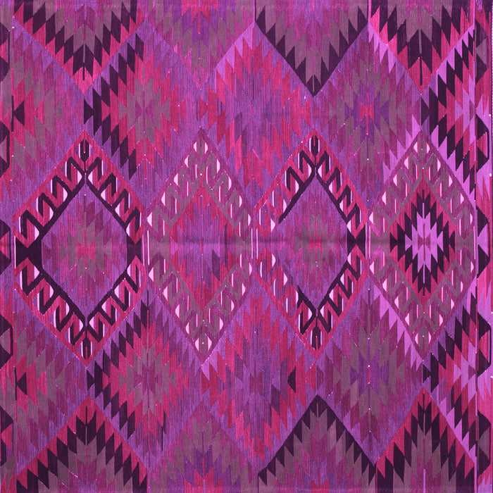 Square Machine Washable Southwestern Pink Country Rug, wshtr1325pnk