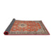 Sideview of Traditional Camel Brown Persian Rug, tr1326