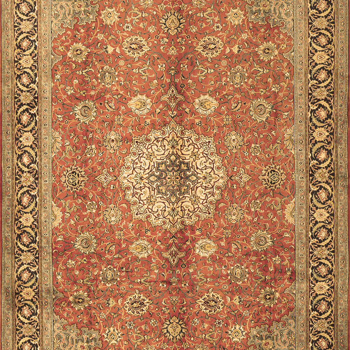 Machine Washable Persian Brown Traditional Rug, wshtr1326brn