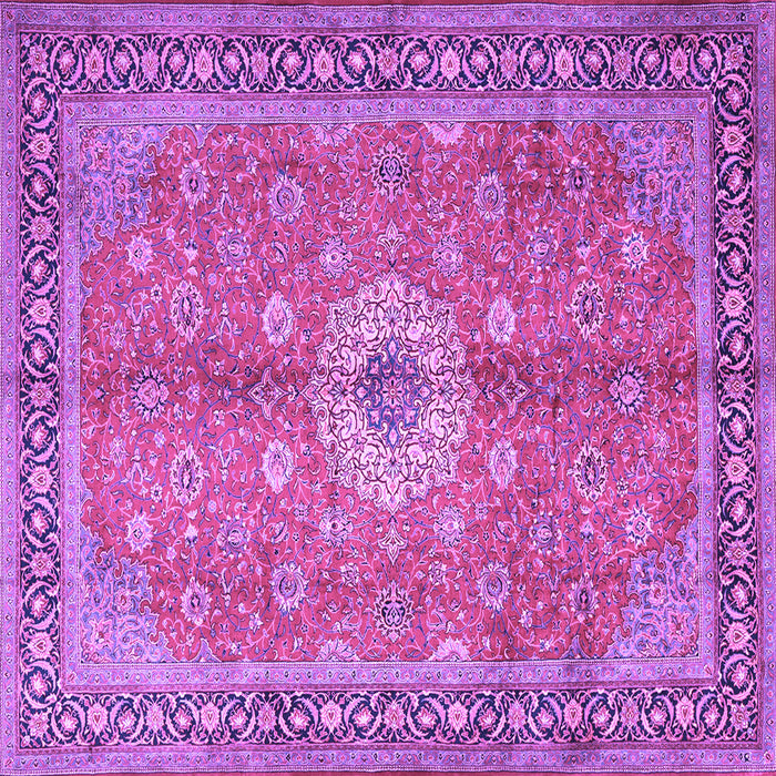 Square Persian Purple Traditional Rug, tr1326pur
