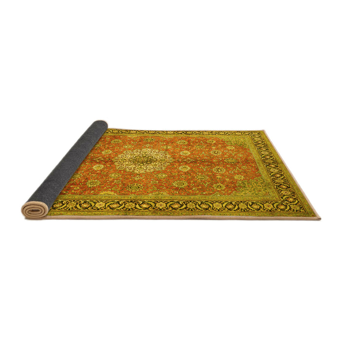 Sideview of Persian Yellow Traditional Rug, tr1326yw