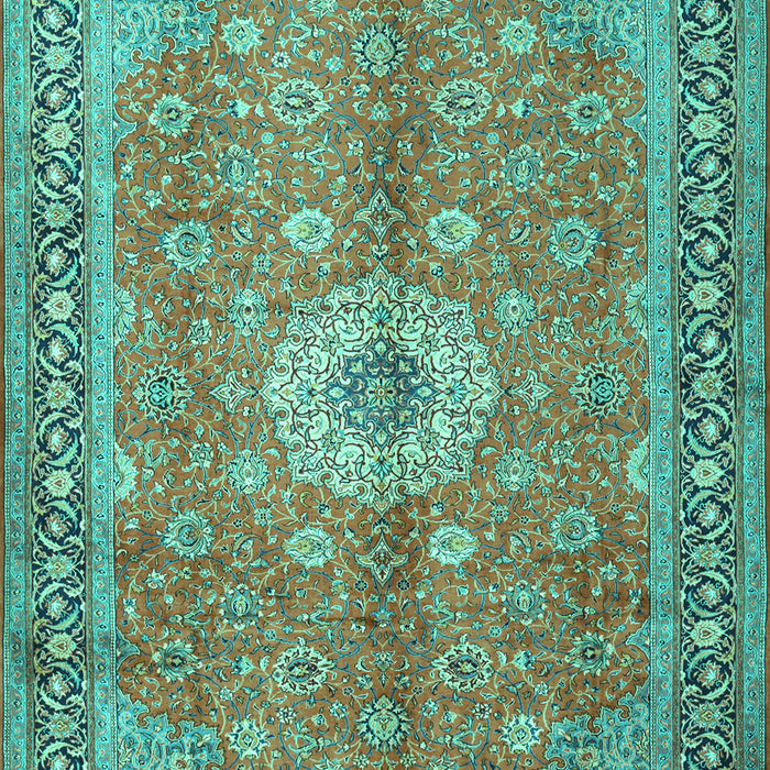 Machine Washable Persian Turquoise Traditional Area Rugs, wshtr1326turq