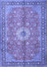 Machine Washable Persian Blue Traditional Rug, wshtr1326blu