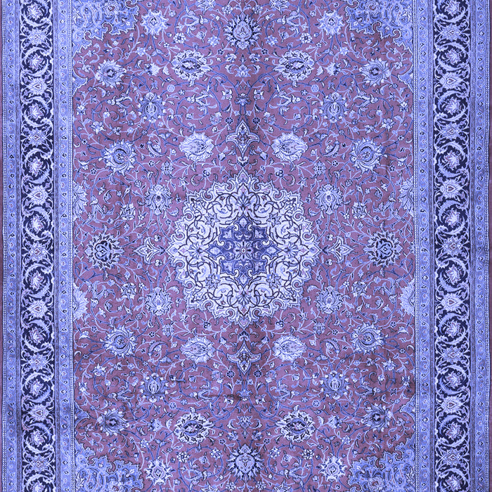 Machine Washable Persian Blue Traditional Rug, wshtr1326blu