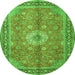 Machine Washable Persian Green Traditional Area Rugs, wshtr1326grn