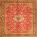 Serging Thickness of Persian Orange Traditional Rug, tr1326org