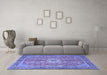 Machine Washable Persian Blue Traditional Rug in a Living Room, wshtr1326blu