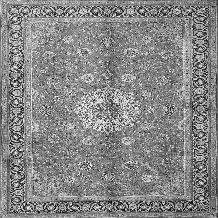 Round Machine Washable Persian Gray Traditional Rug, wshtr1326gry