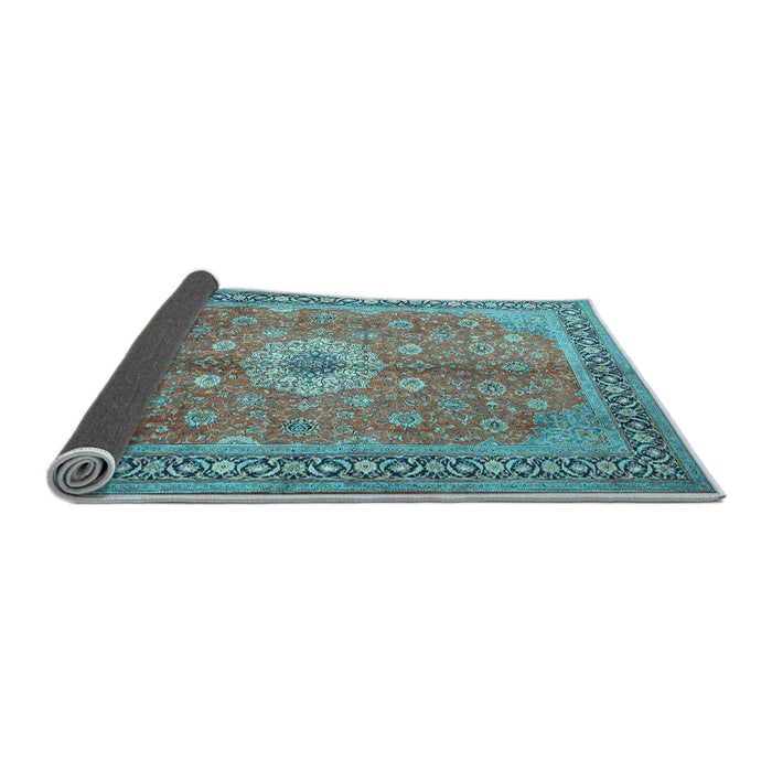 Sideview of Persian Light Blue Traditional Rug, tr1326lblu