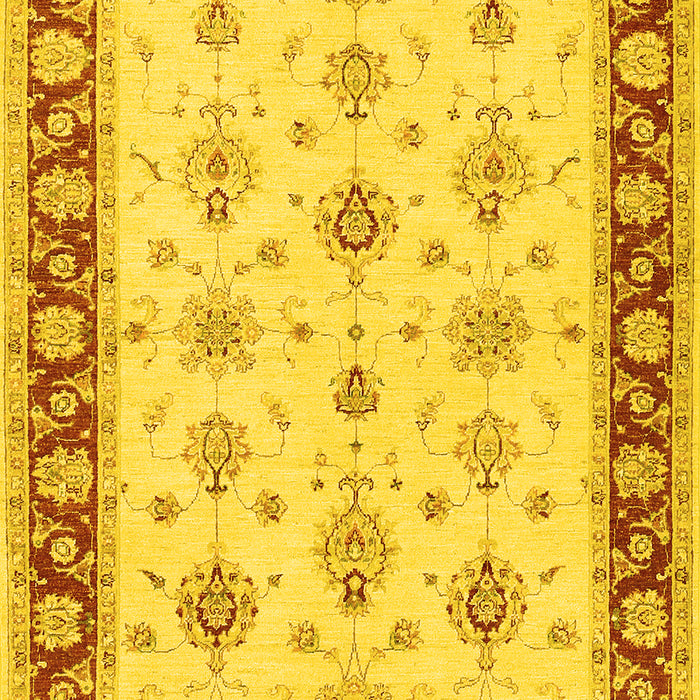 Machine Washable Persian Yellow Traditional Rug, wshtr1327yw