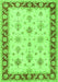 Serging Thickness of Machine Washable Persian Green Traditional Area Rugs, wshtr1327grn