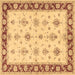 Square Machine Washable Persian Brown Traditional Rug, wshtr1327brn