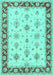 Machine Washable Persian Turquoise Traditional Area Rugs, wshtr1327turq