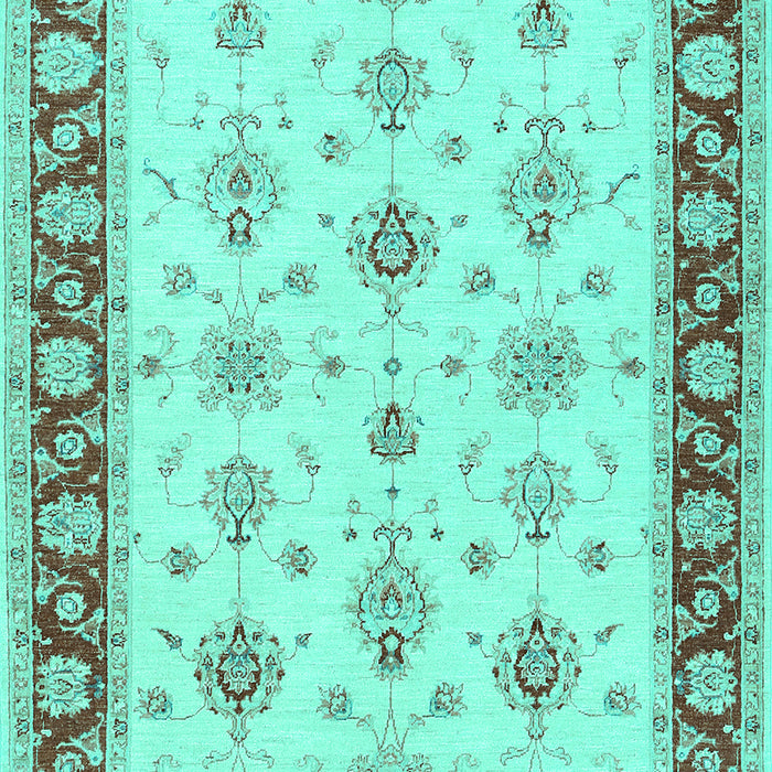 Machine Washable Persian Turquoise Traditional Area Rugs, wshtr1327turq