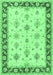 Machine Washable Persian Emerald Green Traditional Area Rugs, wshtr1327emgrn