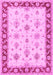 Machine Washable Persian Pink Traditional Rug, wshtr1327pnk