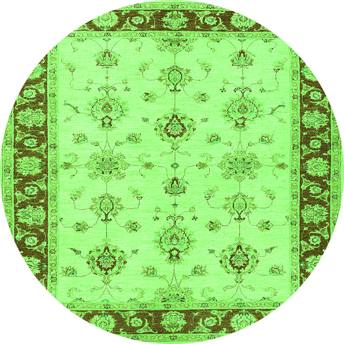 Machine Washable Persian Green Traditional Area Rugs, wshtr1327grn