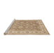 Sideview of Machine Washable Traditional Brown Rug, wshtr1328