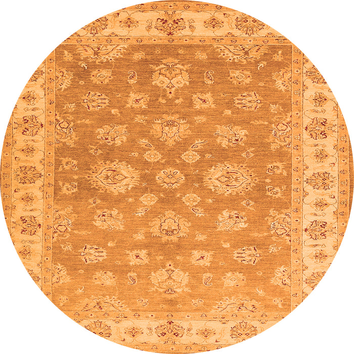 Square Persian Orange Traditional Rug, tr1328org