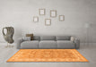 Machine Washable Persian Orange Traditional Area Rugs in a Living Room, wshtr1328org