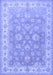 Machine Washable Persian Blue Traditional Rug, wshtr1328blu