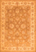 Serging Thickness of Machine Washable Persian Orange Traditional Area Rugs, wshtr1328org