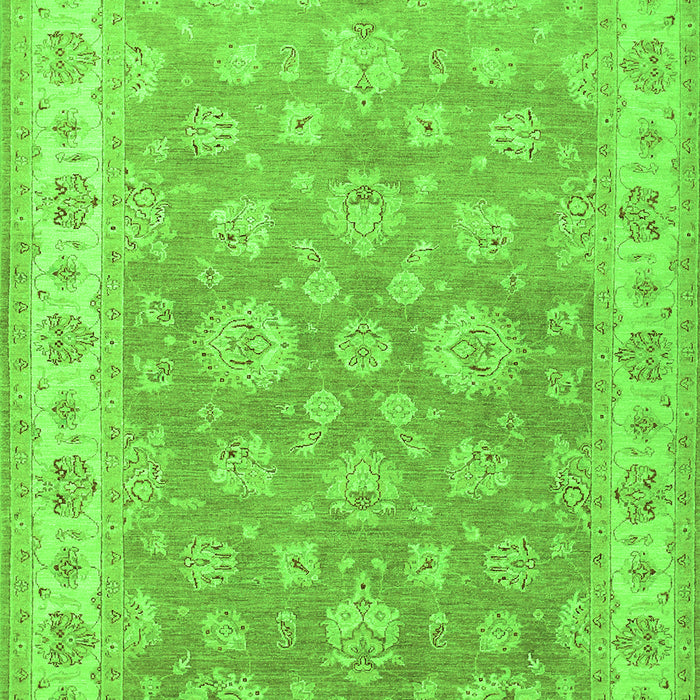 Serging Thickness of Machine Washable Persian Green Traditional Area Rugs, wshtr1328grn