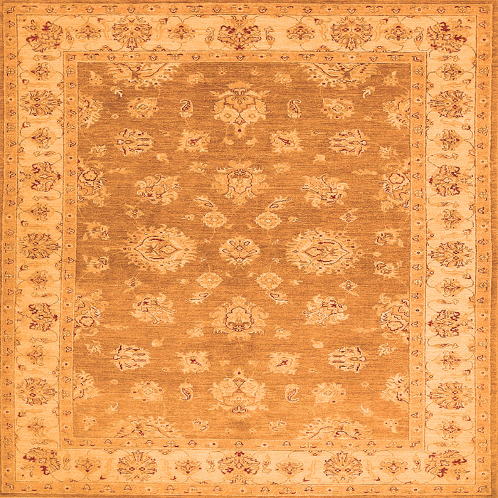 Serging Thickness of Persian Orange Traditional Rug, tr1328org