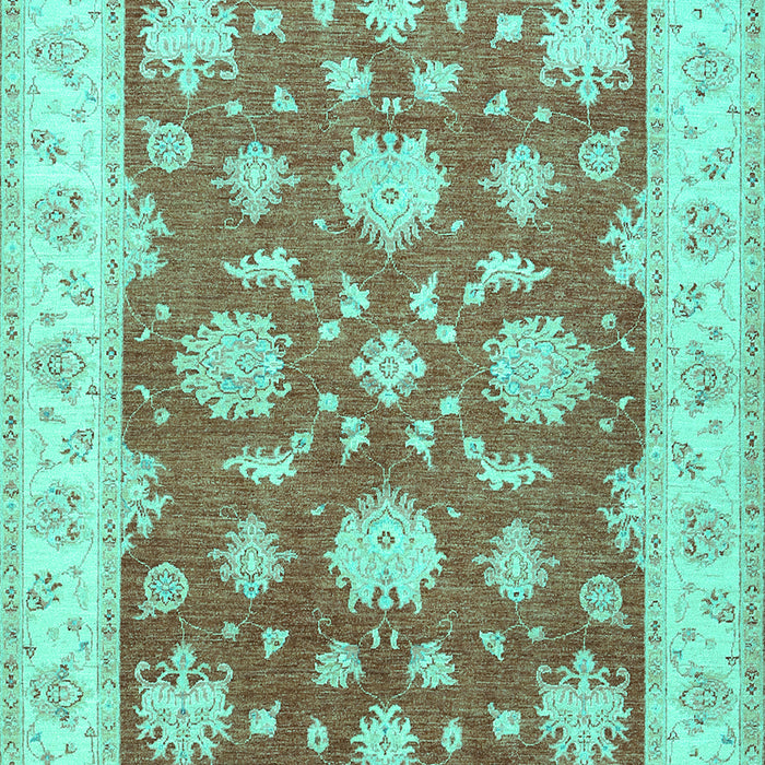 Machine Washable Oriental Turquoise Traditional Area Rugs, wshtr1329turq