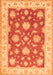 Serging Thickness of Machine Washable Oriental Orange Traditional Area Rugs, wshtr1329org