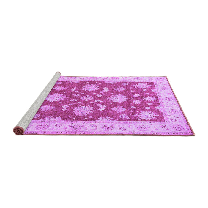 Sideview of Machine Washable Oriental Purple Traditional Area Rugs, wshtr1329pur