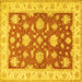 Square Oriental Yellow Traditional Rug, tr1329yw