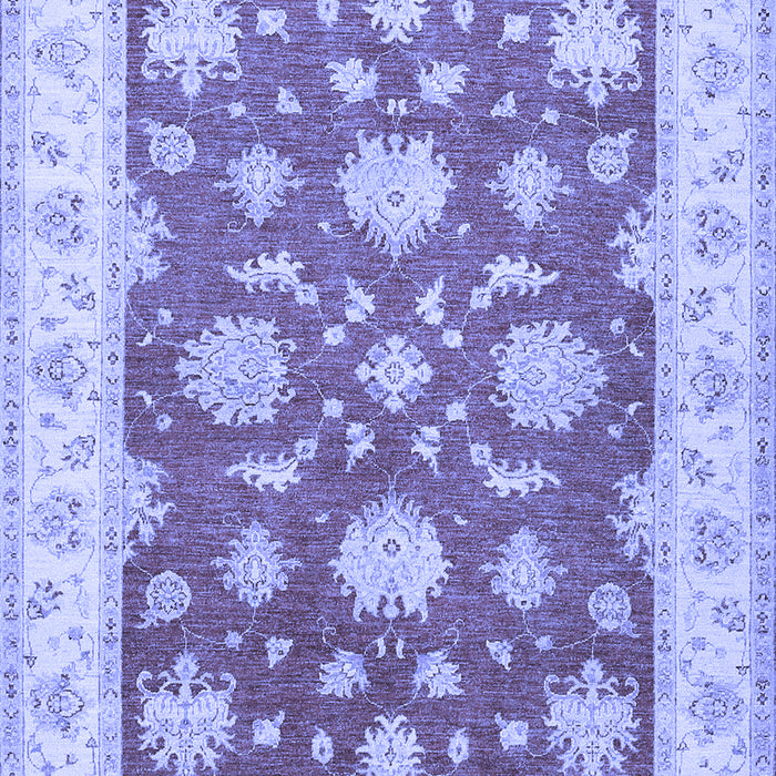 Machine Washable Oriental Blue Traditional Rug, wshtr1329blu