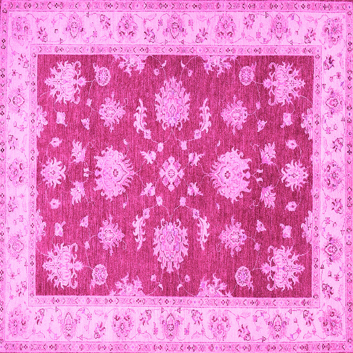Square Oriental Pink Traditional Rug, tr1329pnk