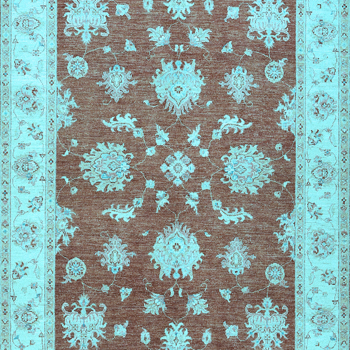 Machine Washable Oriental Light Blue Traditional Rug, wshtr1329lblu