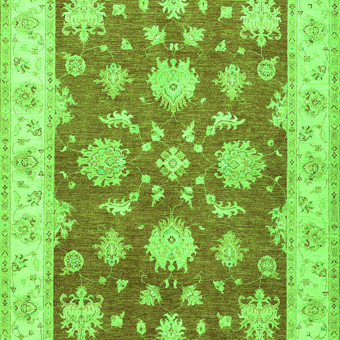 Oriental Green Traditional Rug, tr1329grn