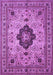 Machine Washable Medallion Purple Traditional Area Rugs, wshtr132pur