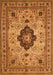 Medallion Orange Traditional Rug, tr132org