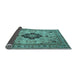 Sideview of Medallion Light Blue Traditional Rug, tr132lblu