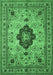 Medallion Emerald Green Traditional Rug, tr132emgrn