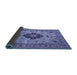 Sideview of Medallion Blue Traditional Rug, tr132blu