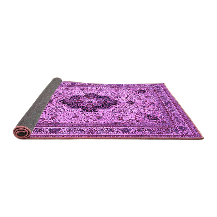 Sideview of Medallion Purple Traditional Rug, tr132pur