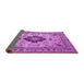 Sideview of Medallion Purple Traditional Rug, tr132pur