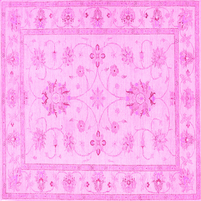 Square Oriental Pink Traditional Rug, tr1330pnk