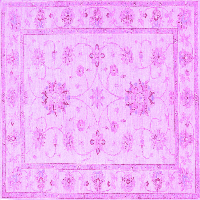 Square Machine Washable Oriental Purple Traditional Area Rugs, wshtr1330pur