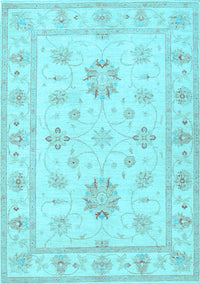 Oriental Light Blue Traditional Rug, tr1330lblu