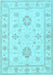 Oriental Light Blue Traditional Rug, tr1330lblu